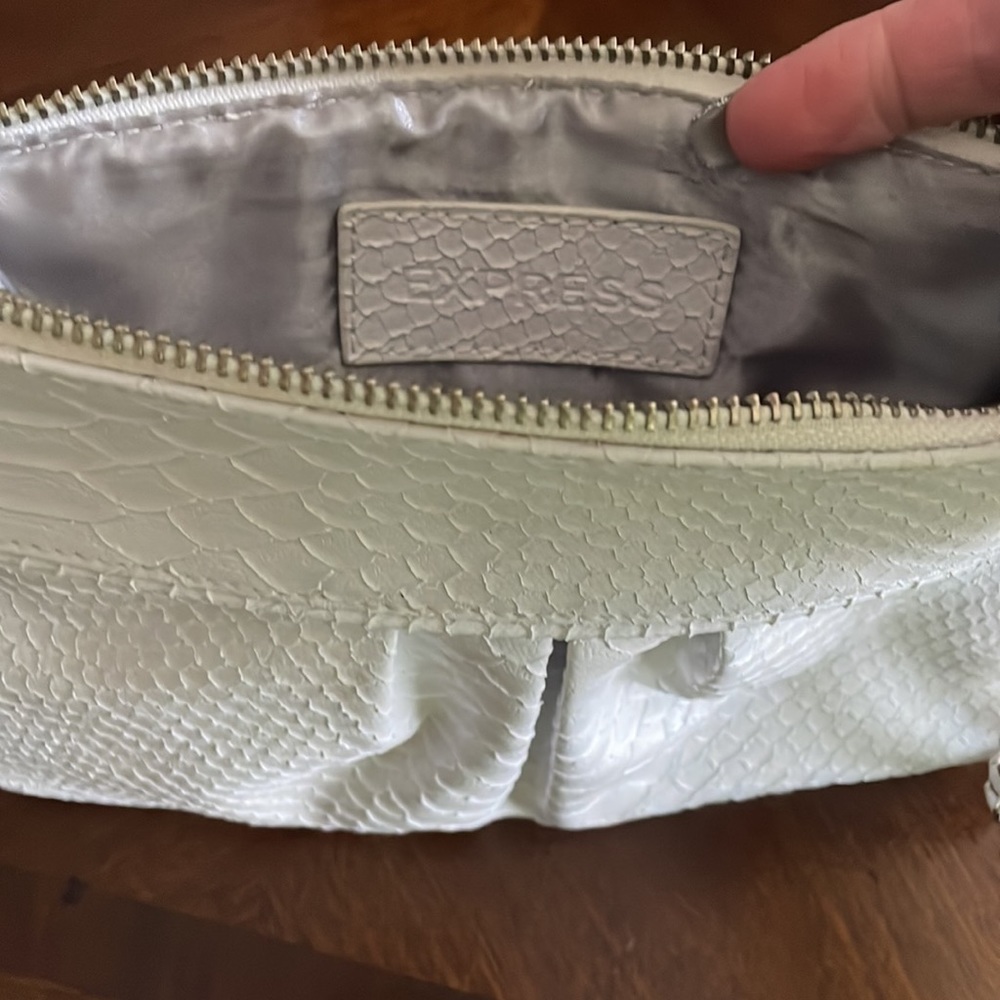 Express White Scale Pattern Clutch - image 7